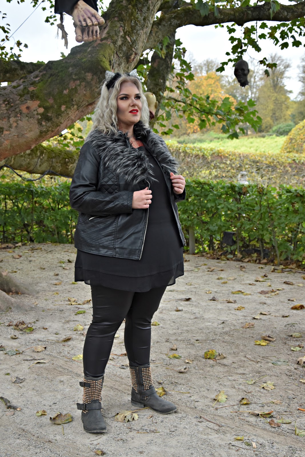 The Plus Size Faux Fur Leather Look Jacket You NEED This Autumn from Yours Clothing at The Alnwick Garden
