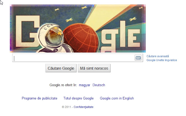 logo-ul google in onoarea lui yuri gagarin
