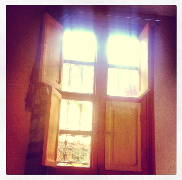 Window in morocco hostel