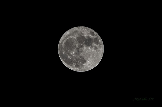 La luna llena el 14 noviembre 2016 desde Asturias. 