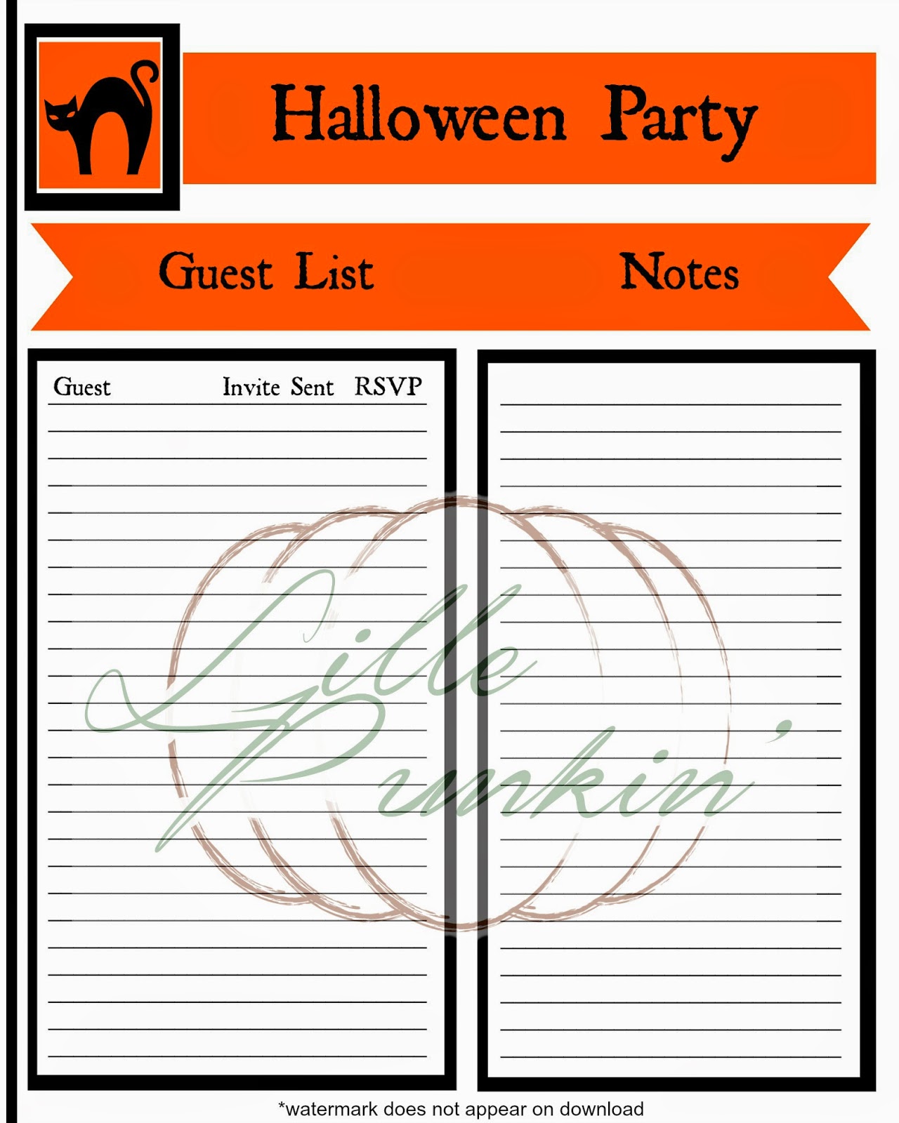 Free Halloween Party Planning Printables!