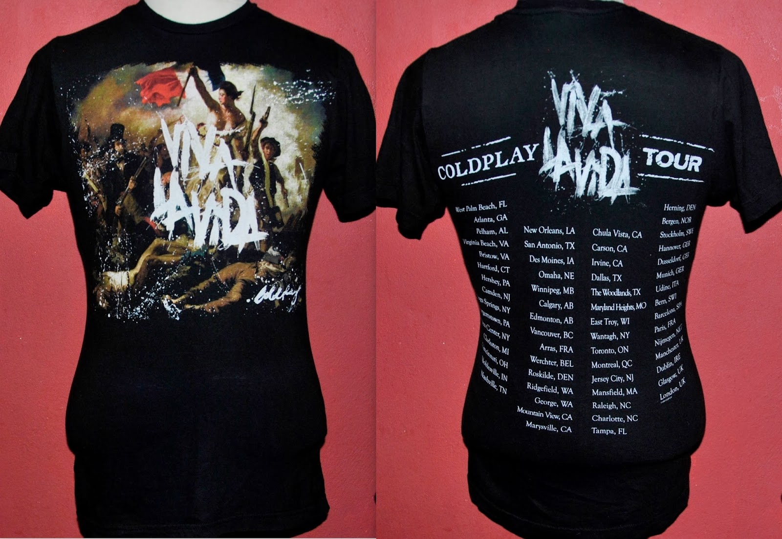 Kopa Bundle Coldplay 2009 tour band t shirtS