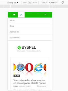 sitio Web desde diferentes dispositivos con Google Chrome