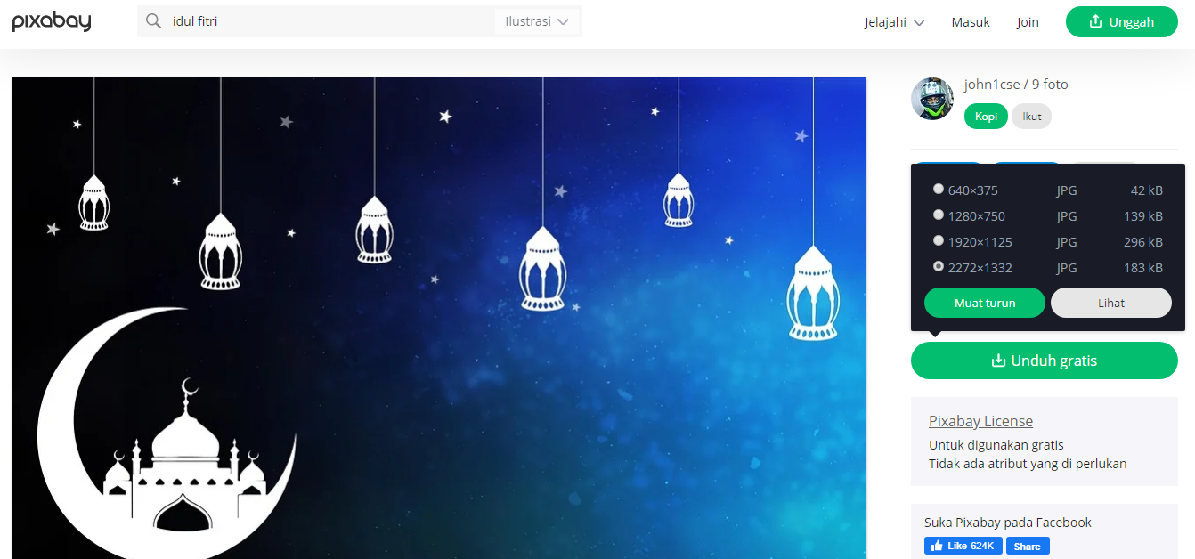 Cara Download Gambar Resolusi Tinggi Gratis di Pixabay - Blogger Knowledge