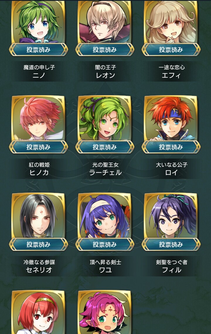 Feh国民投票のマイページを勝手にまとめる