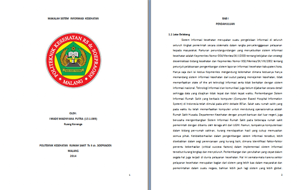 Contoh Makalah Sistem Informasi Kesehatan Contoh Docs