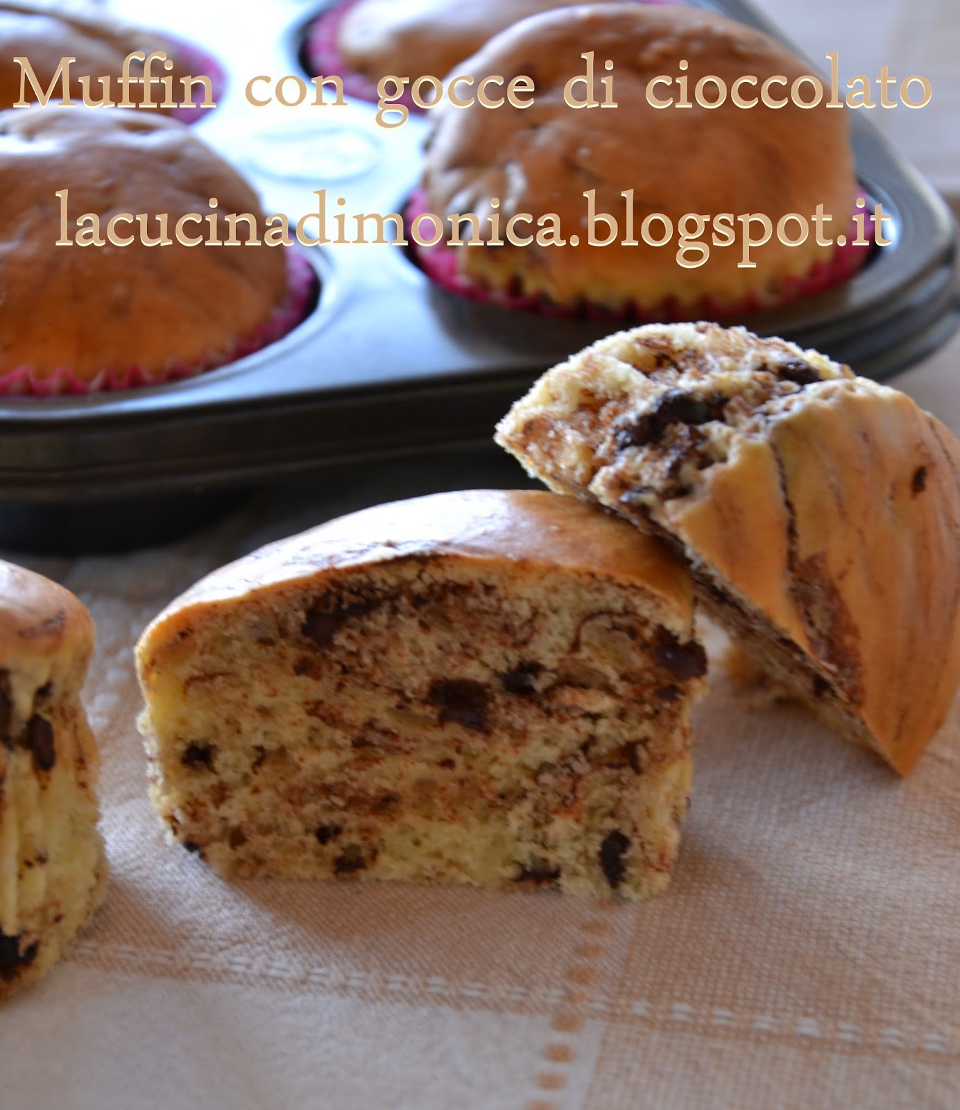 muffin con gocce di cioccolato