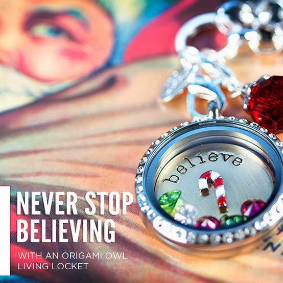 Never Stop Believing with an Origami Owl Living Locket - Come create your own at StoriedCharms.com