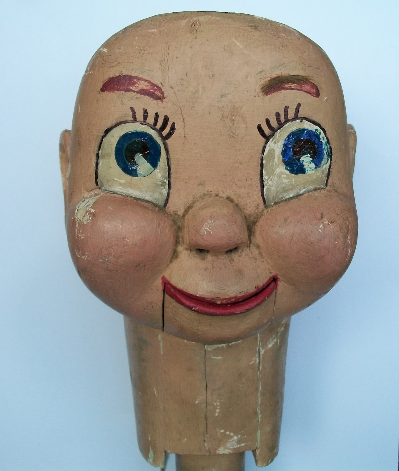 Dull Tool Dim Bulb Folk Art Ventriloquist Head collection Jim Linderman