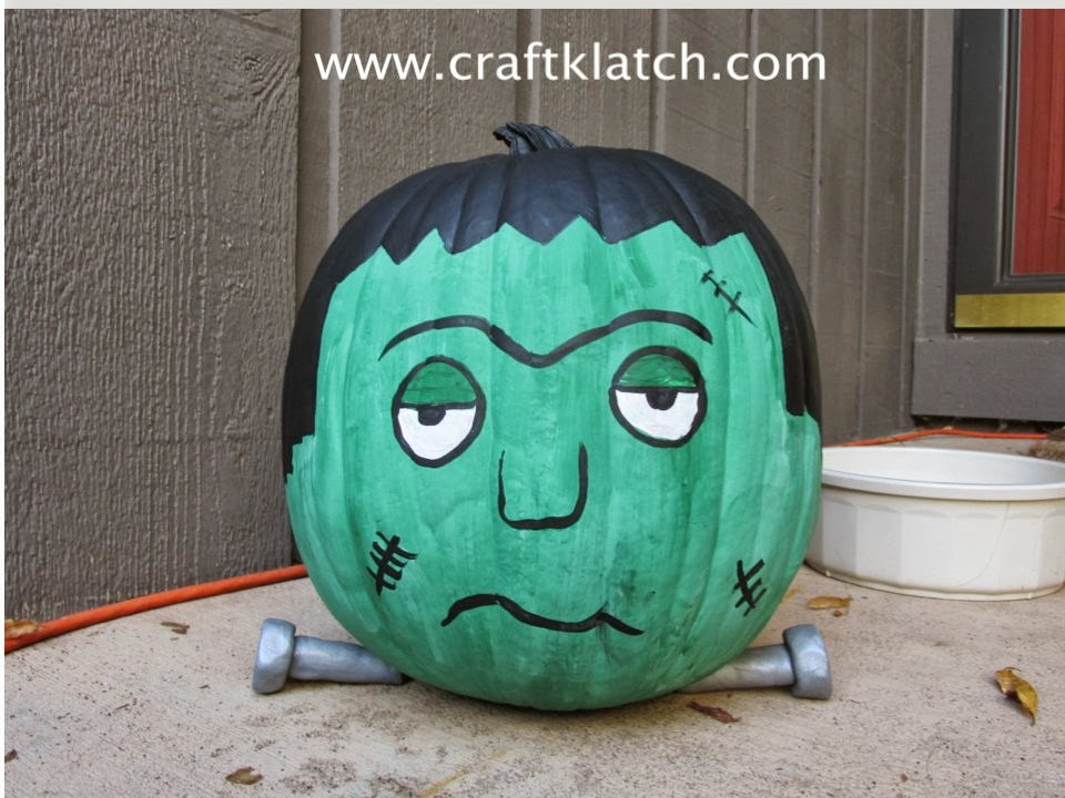Frankenstein Pumpkin for Halloween - Craft Klatch