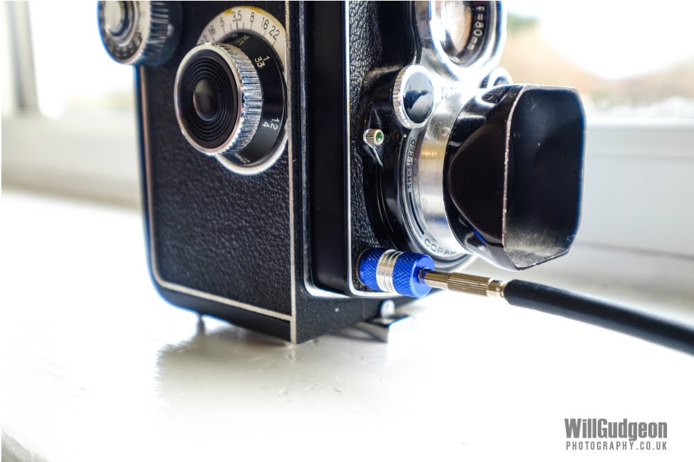 CHEAP DIY cable release adaptor for TLR Yashica, Nikon and Leica