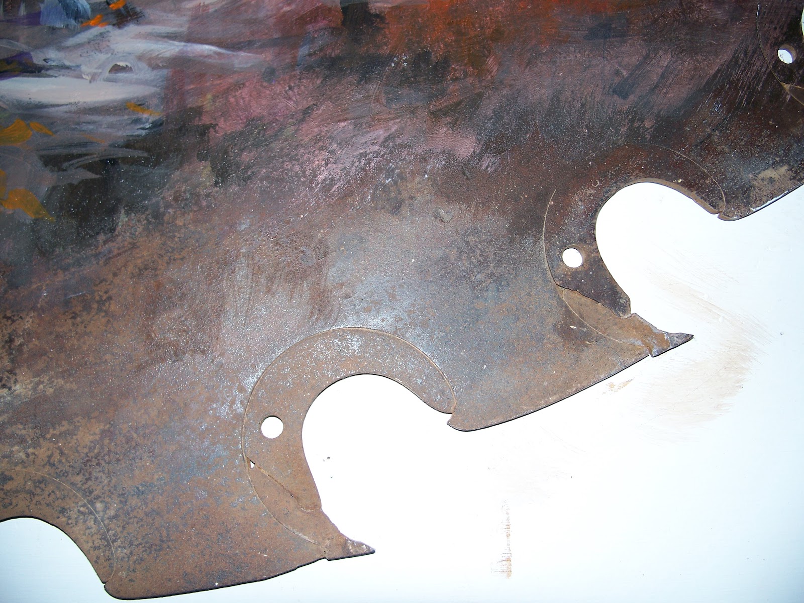 Marilyn Miller's Studio Completed Saw Blade Painting