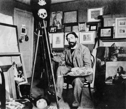 James+Ensor+in+his+studio