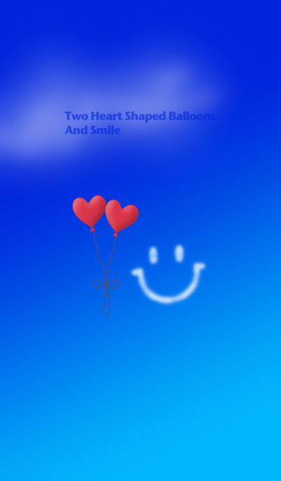 Two Heart Shaped Balloons And Smile