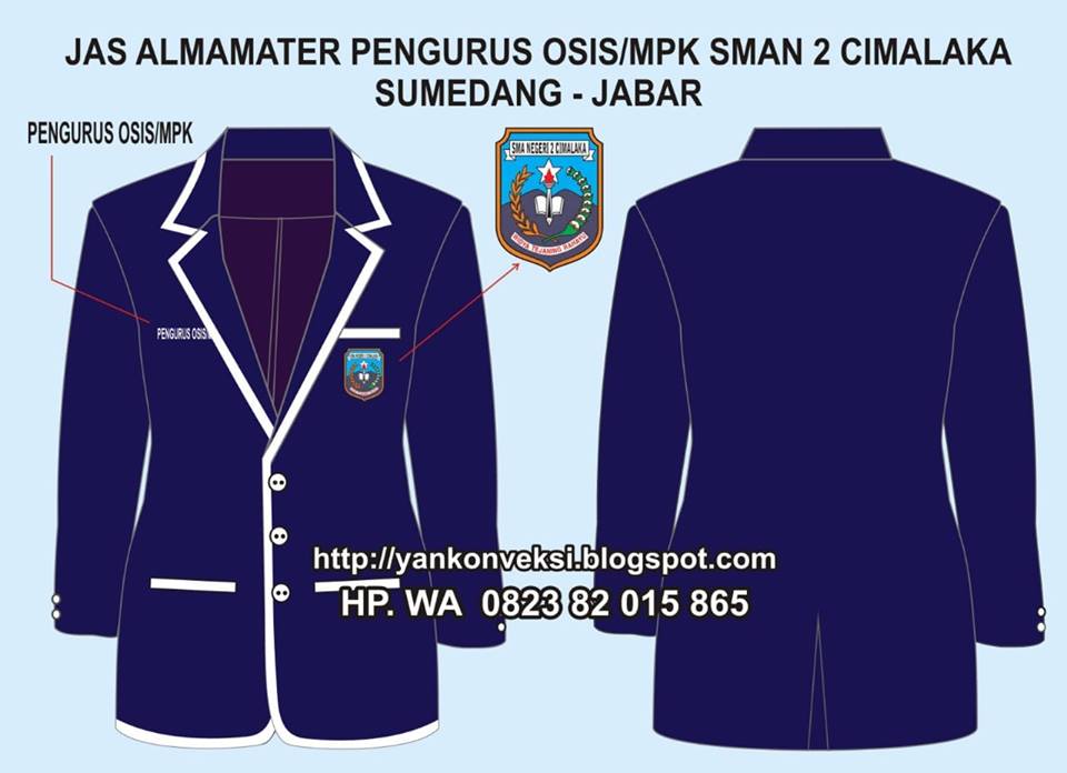 JAKET ALMAMATER OSIS MPK SMA PESANAN SMAN 2 CI MALAKA SUMEDANG