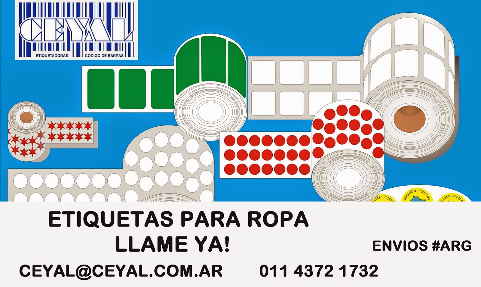 Rollos Etiquetas Impresoras Zebra Sato Datamax Intermec – GBA + CAPITAL FEDERAL + INT – ARGENTINA BUENOS AIRES