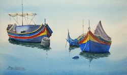 fishing maltese boats watercolor boat blaga watercolors cm