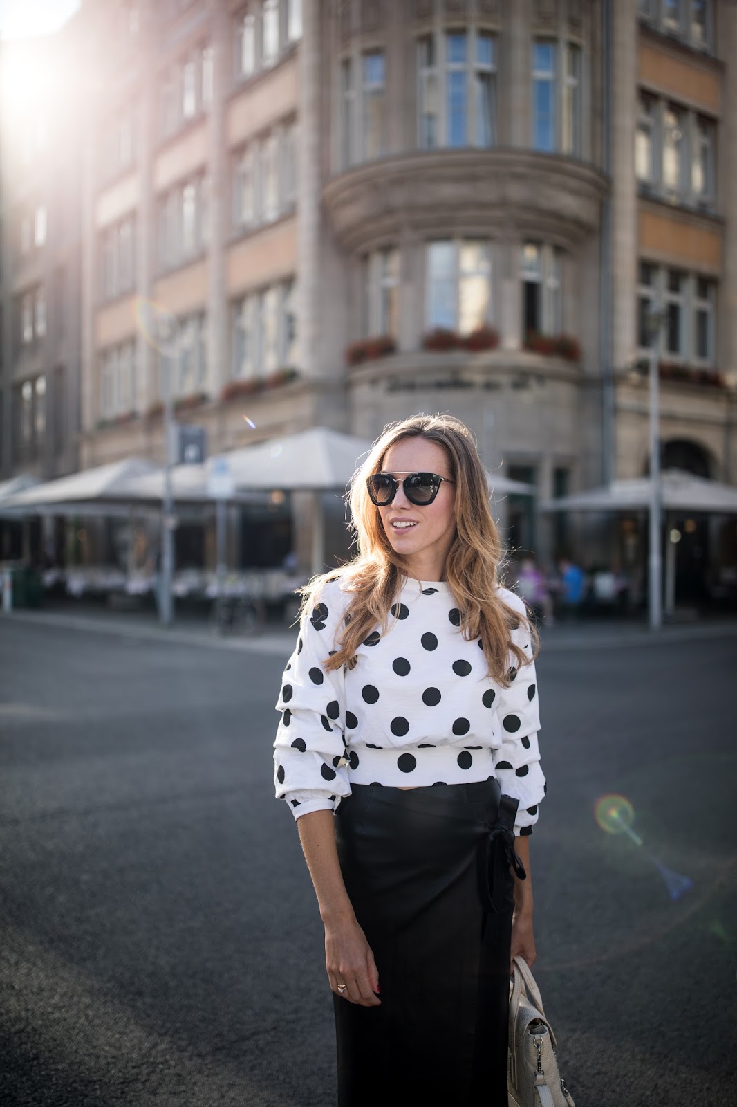 polka dot sweater outfit
