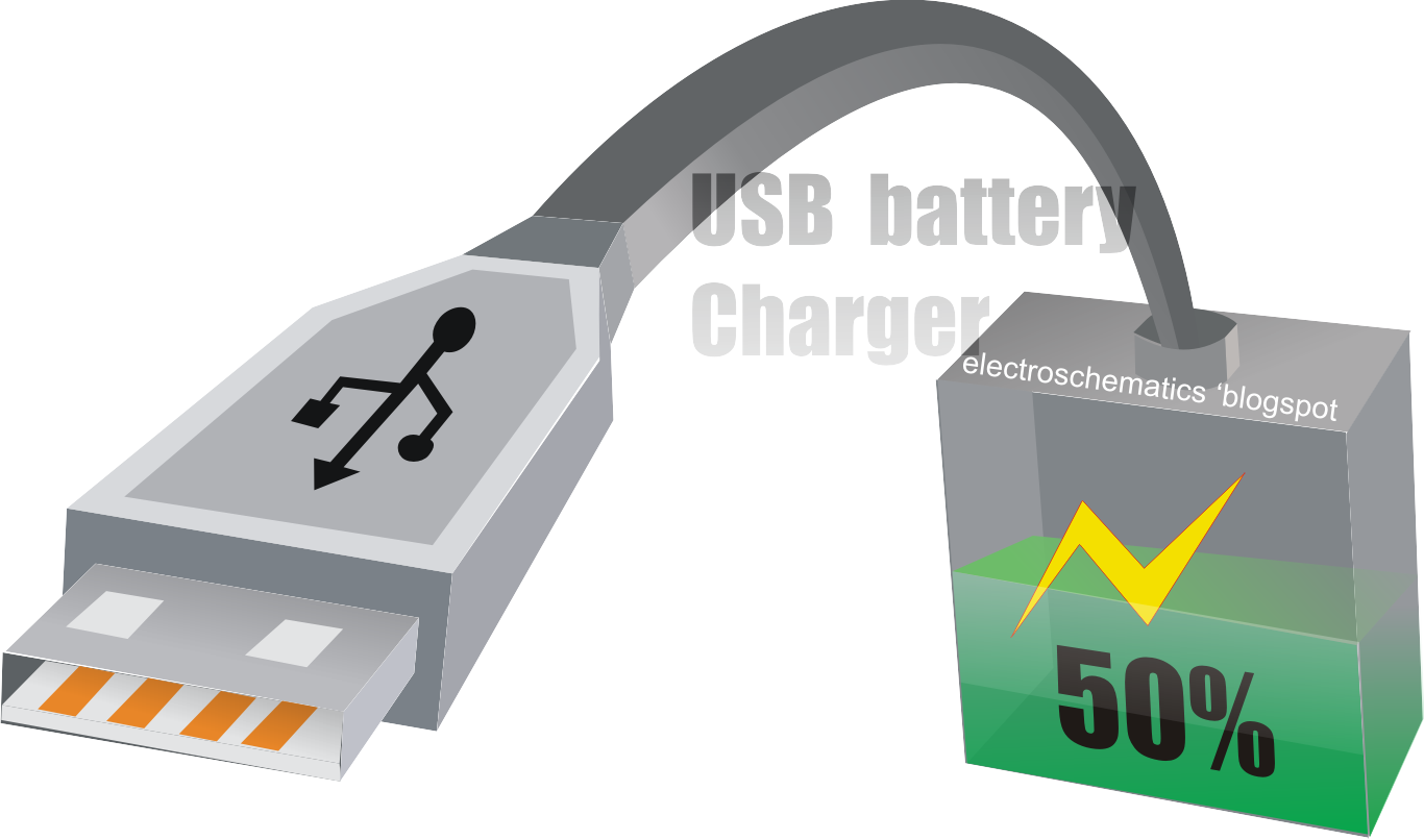 USB powered battery charger circuit