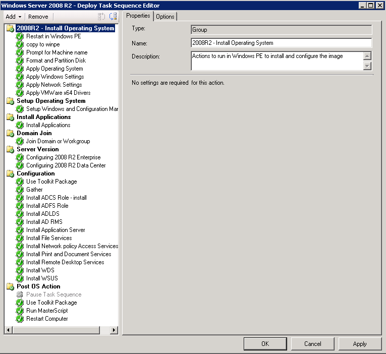 Venu Singireddy S Blog Sample Sccm Task Sequence For Windows Server R Deploy