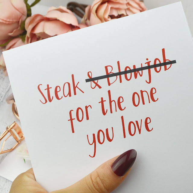 Love Layla Designs - Steak & Blowjob Day Greetings Card Review | Lovelaughslipstick Blog