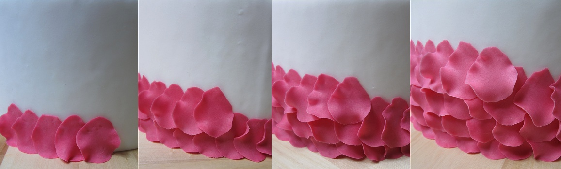Tutorial Petal Cake/Blütentorte/Torte mit Blütenblättern 11