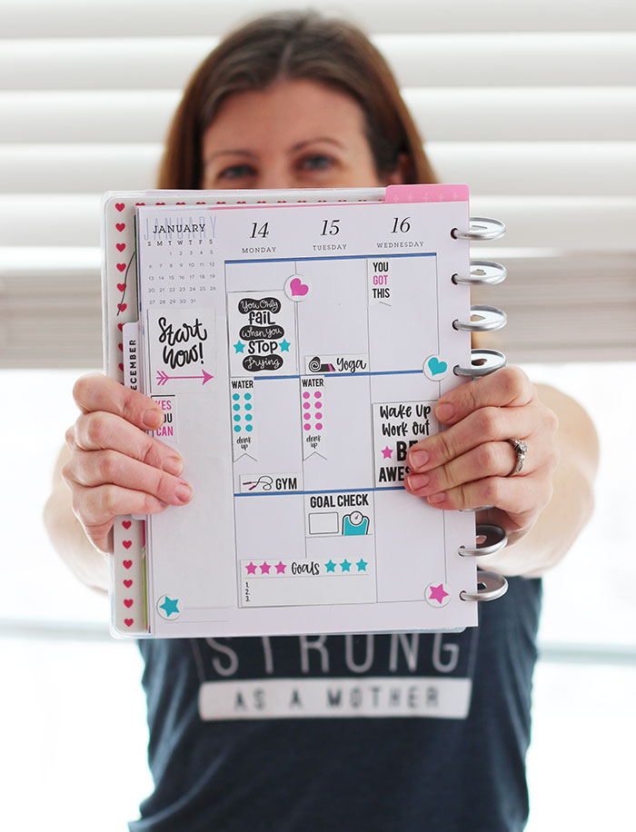 Rock Your Ambitions with a No cost Health and fitness Planner Stickers image relating to Free Printable Fitness Planner identified as Rock Your Targets with a Absolutely free Health and fitness Planner Stickers