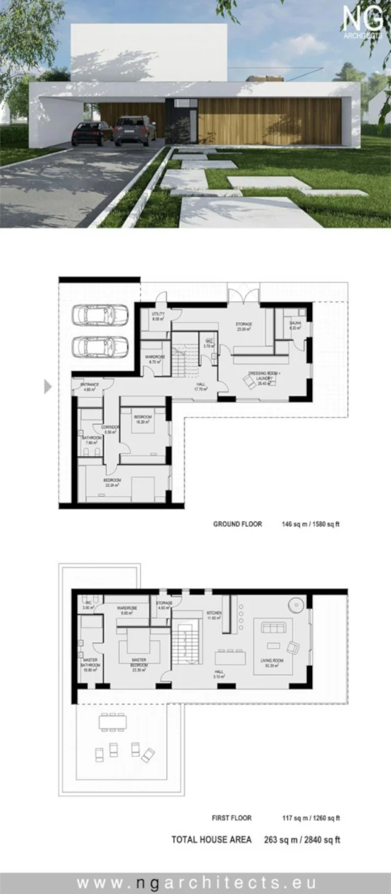desain inspiratif rumah modern minimalis plus denah