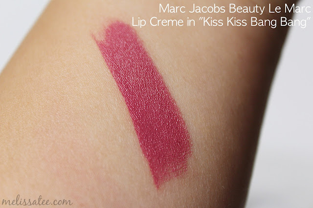sephora favorites, sephora favorites give me more lip, sephora favorites give me more lip 2017, sephora favorites give me more lip 2017 review, sephora favorites give me more lip review and swatches, marc jacobs, marc jacobs beauty le marc lip creme in kiss kiss bang bang swatches