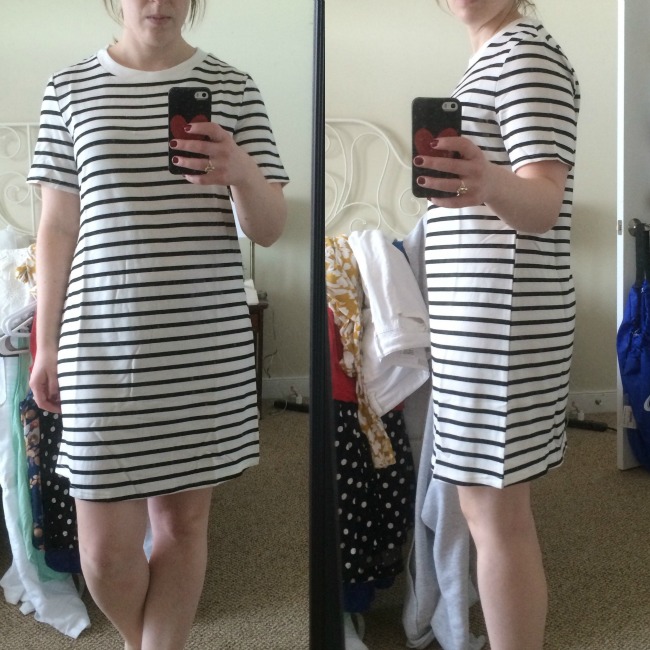 striped tee dress, shirt dress, sheIn, sheInside