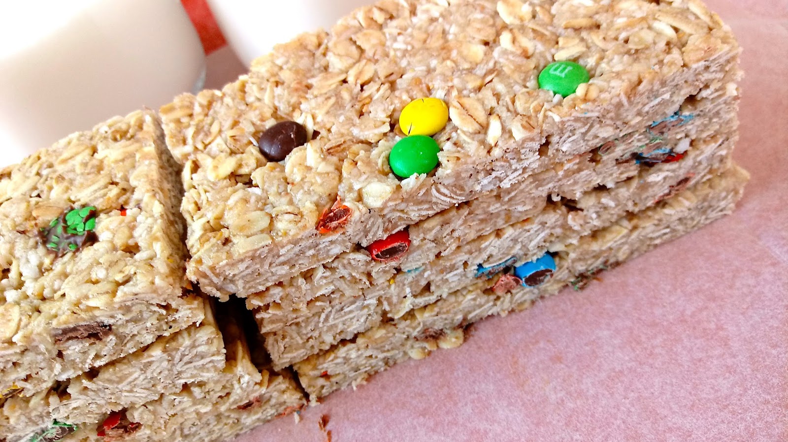 At Home with the Loverbees M & M Granola Bars