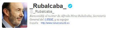 Perfil en Twitter de Alfredo Pérez Rubalcaba