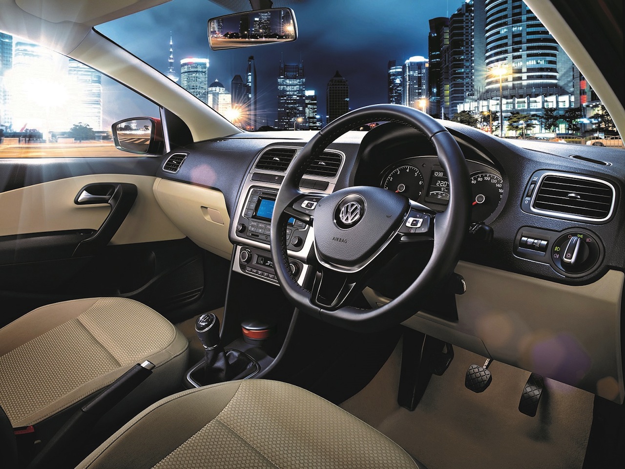 Volkswagen Ameo is equipped with cruise control. First in class.