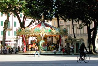 A carousel in Lucca