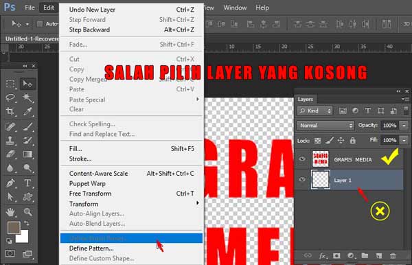 Solusi Define Brush Preset Photoshop Tidak Aktif