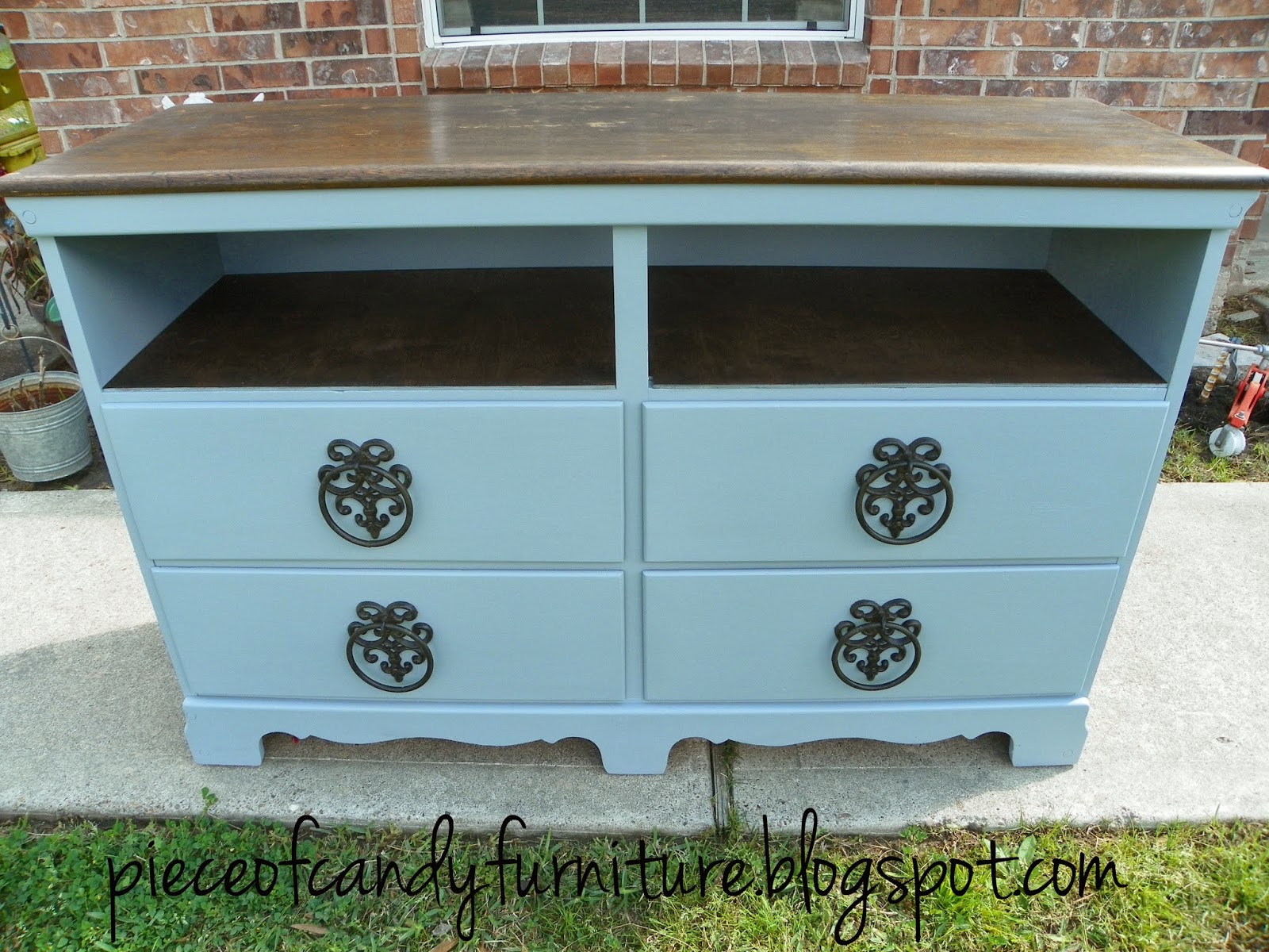 Piece Of Candy Furniture Heather Grey Dresser Missing Drawer Made Into
