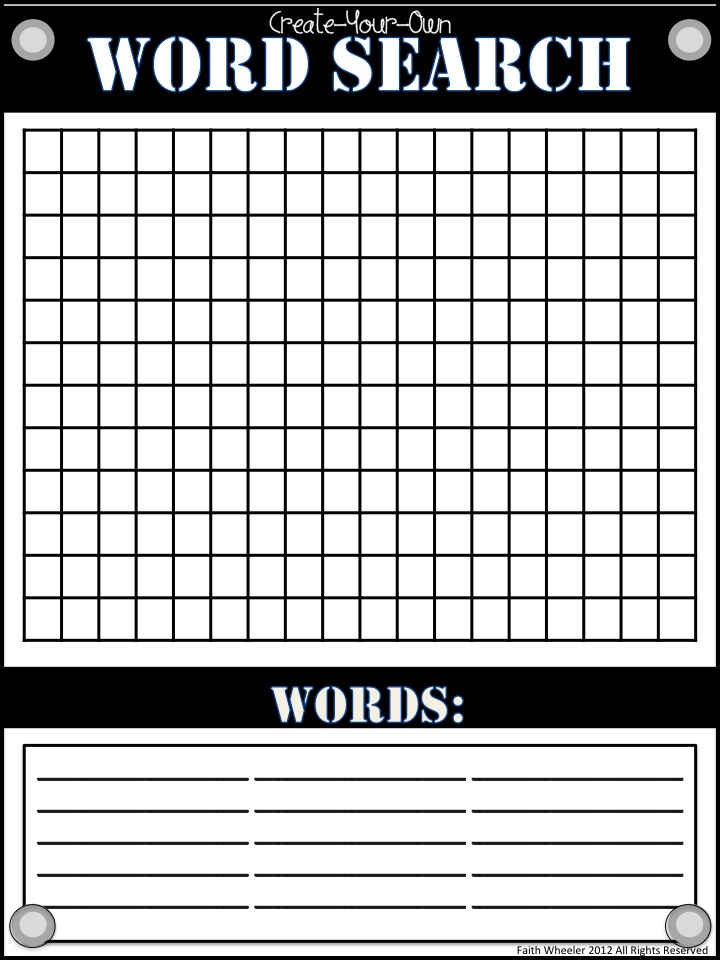 Free Word Search Printable Maker Todorewa