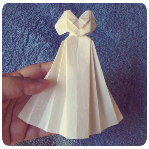 handmade by kikols origami wedding dress )