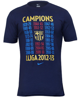 Camiseta Conmemorativa FC Barcelona Campeones de Liga 2012-2013 - MODA Y BIENESTAR