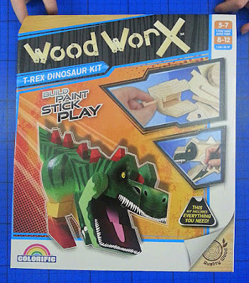 Wood Worx wooden dinosaur craft kit review and giveaway
