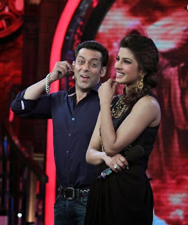 Priyanka Chopra on the sets of Bigg Boss to promote Krrish with Salman Khan