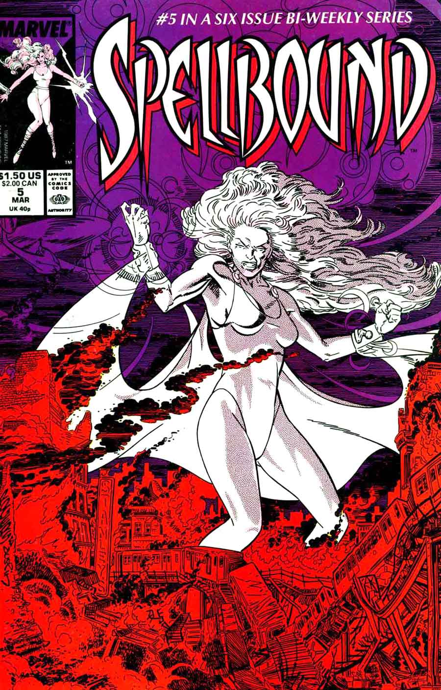 Marshall Rogers 1980s marvel comic book cover - Spellbound v2 #5