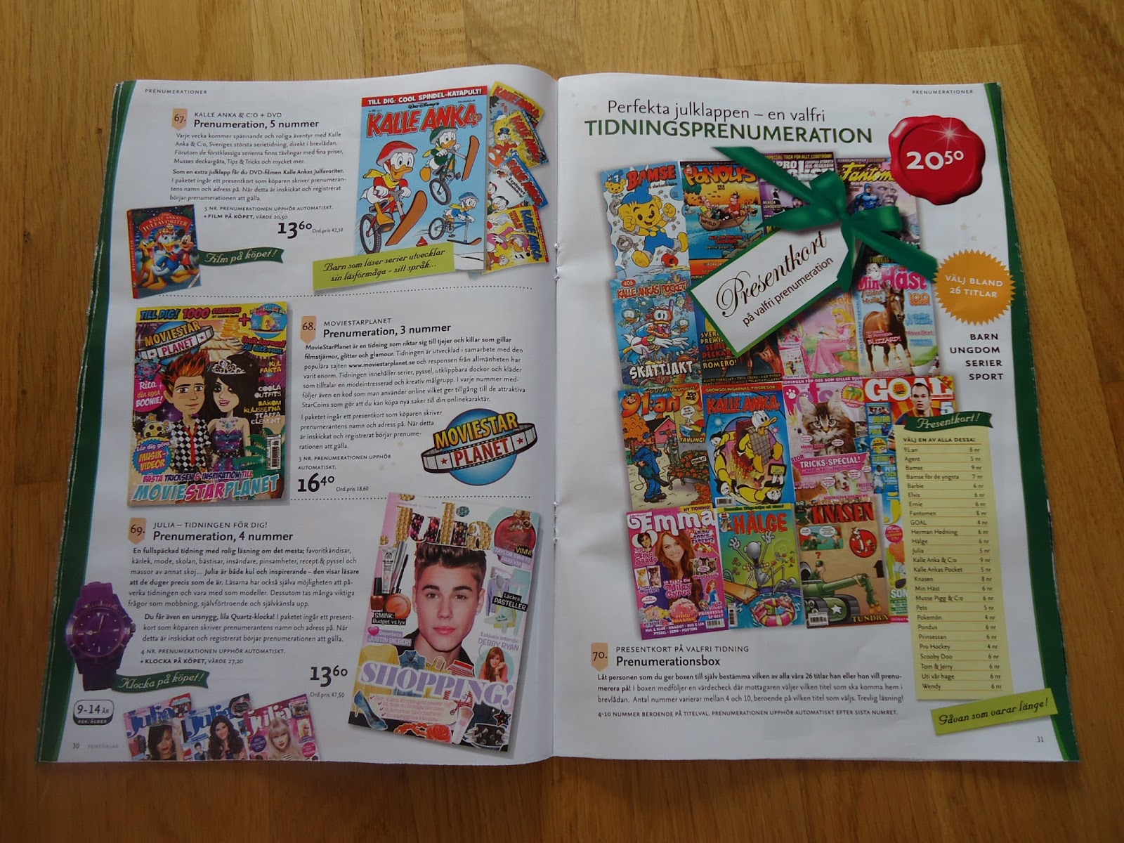 Vardagsglimtar Jultidningskatalogerna anlände