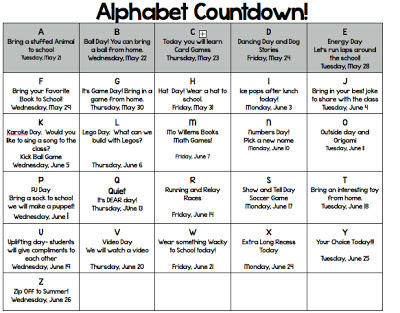 Joyful Learning In KC: Alphabet Countdown!