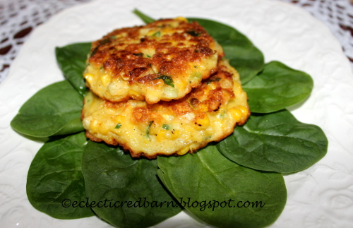 Sweet Corn Fritters. Eclectic Red Bar. Share NOW. #sidedish #cornfritters #corn #eclecticredbarn #dinner