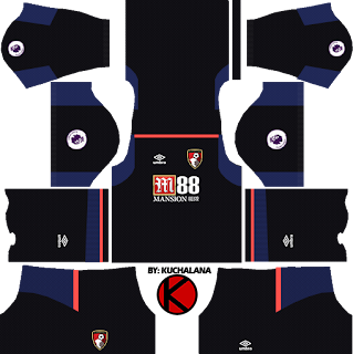 A.F.C. Bournemouth Kits 2017/2018 - Dream League Soccer