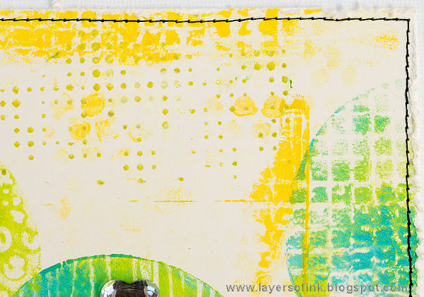 Layers of ink - Gel Printed Circle Background by Anna-Karin Evaldsson