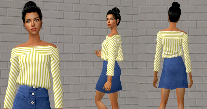 Rafaela Sims: Shirt and Skirt - B1 - The sims 2