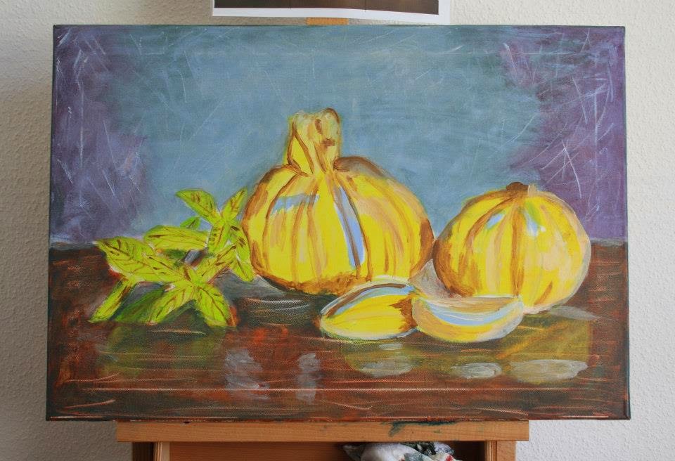 Andrea Meyer: Tutorial - Ölmalerei mit Untermalung in Acryl