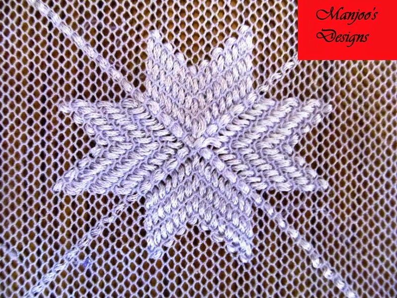 Manjoo's Designs Hand Embroidery on Net Fabric